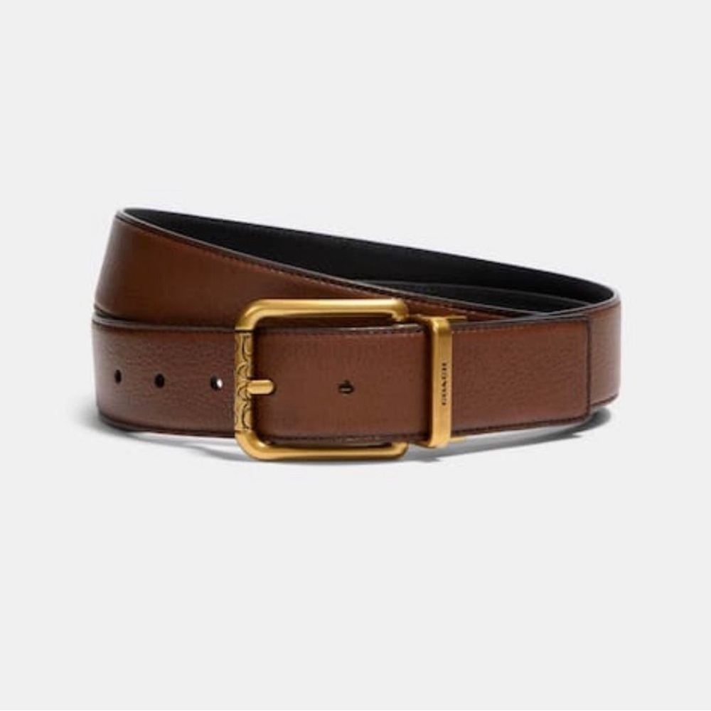 Coach Leather brown/black Reversible Belt
